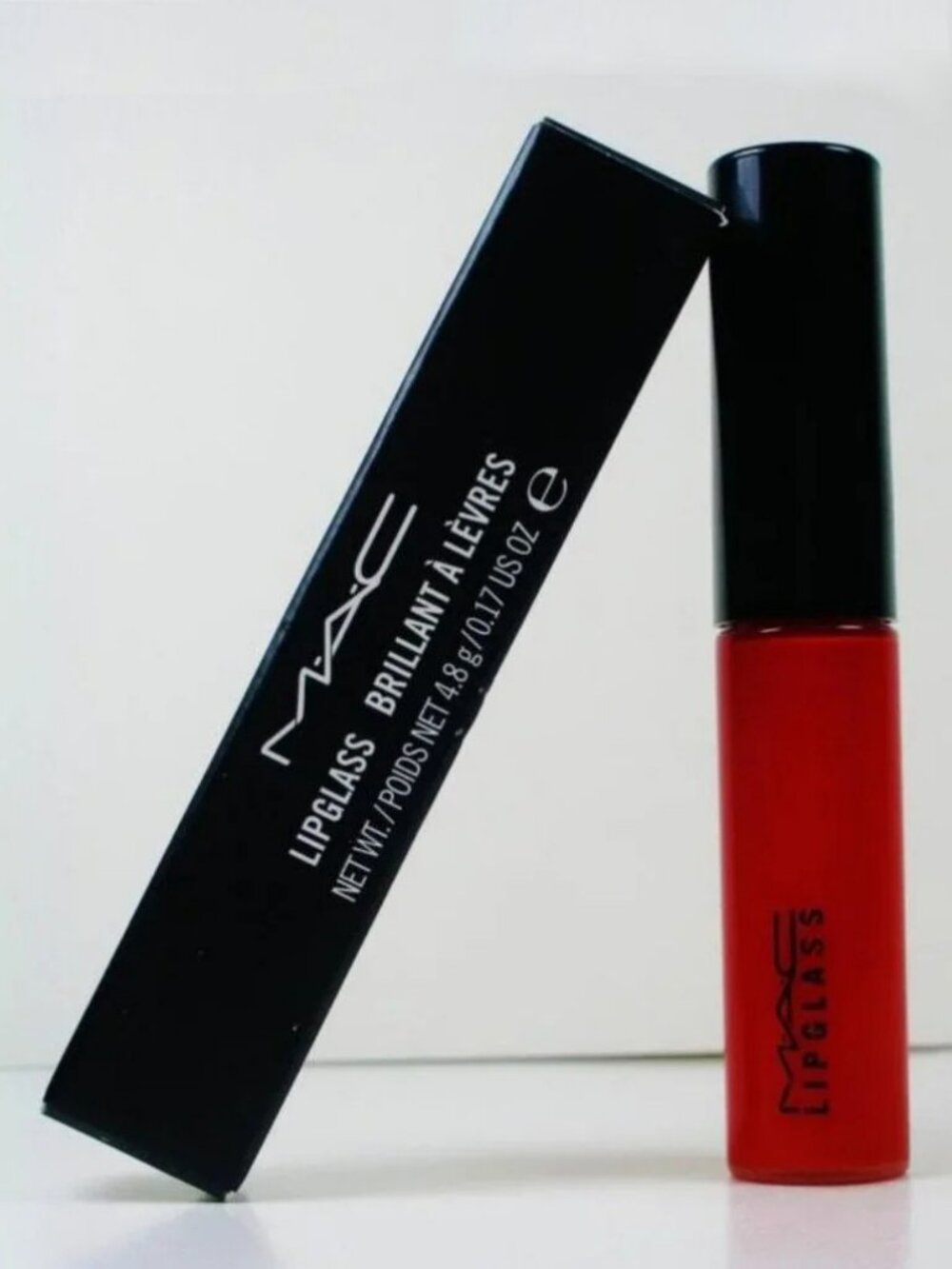 MAC Lipglass Lip Gloss - Russian Red Boxed ( Intense Red ) full size 0.17oz